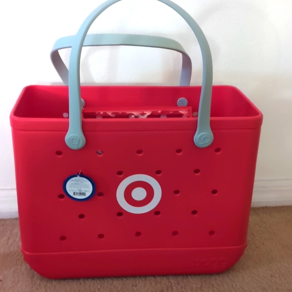 Bogg Bag Large Bullseye Tote Red Target Edition NWT